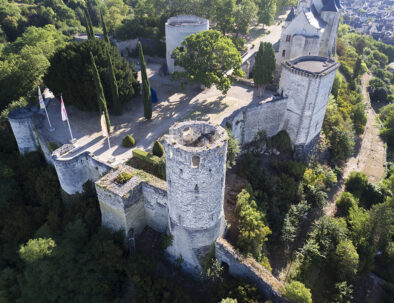 Forteresse royale de Chinon vu du ciel